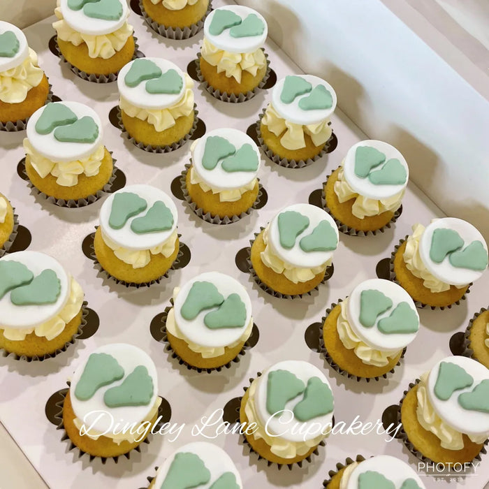Mini Cupcakes with Sage Baby Feet