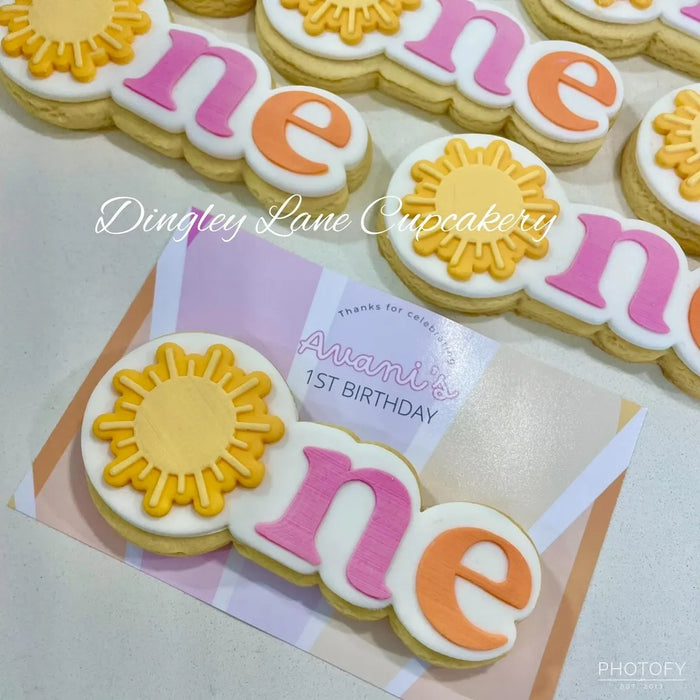 One - Vanilla Cookie with a Personalised Backing Card