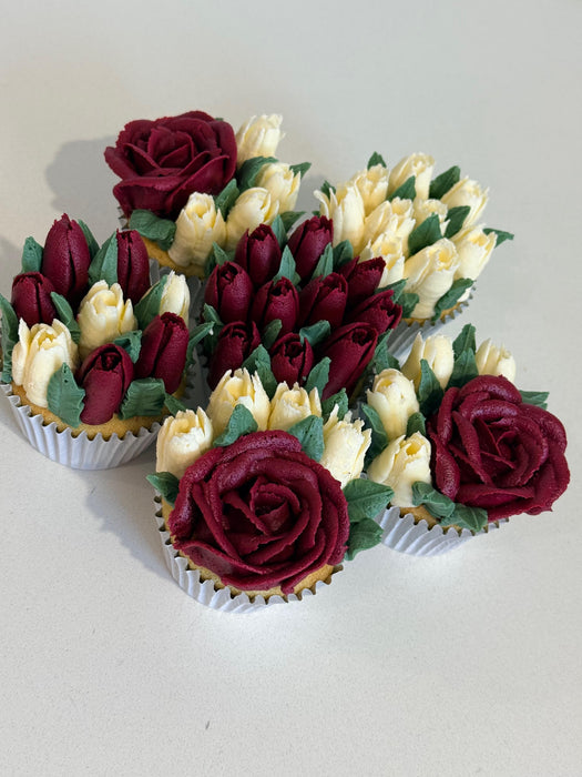 Roses and Tulip Cupcakes