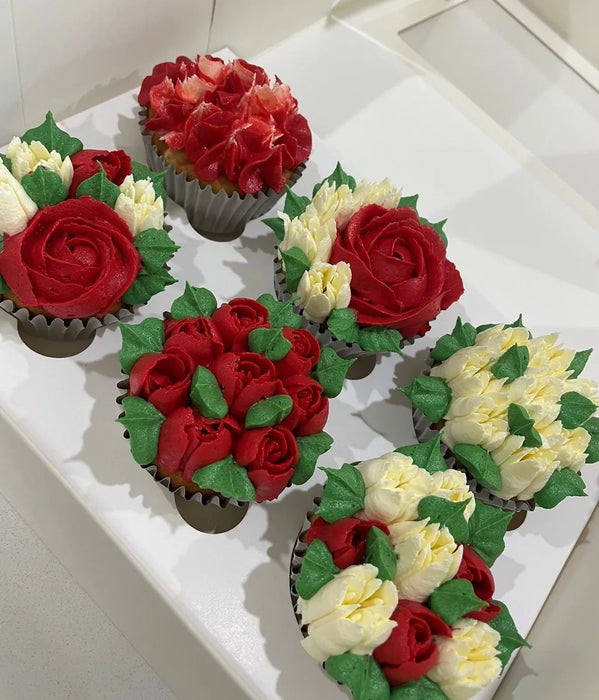 Roses and Tulip Cupcakes