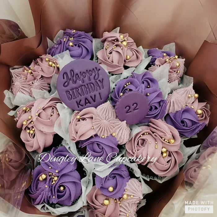 Rosette Swirls Cupcake Bouquet