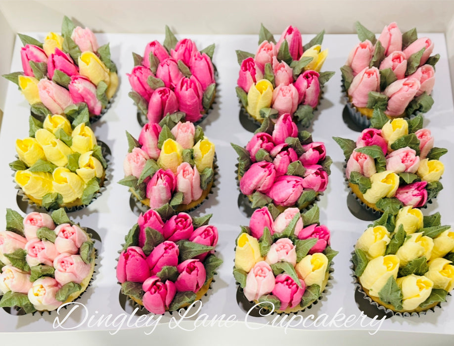 Garden Tulip Cupcakes