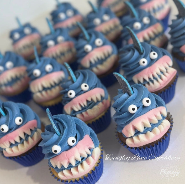 Shark Attack Cupcakes
