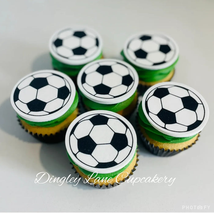 Soccer Ball Cupcakes