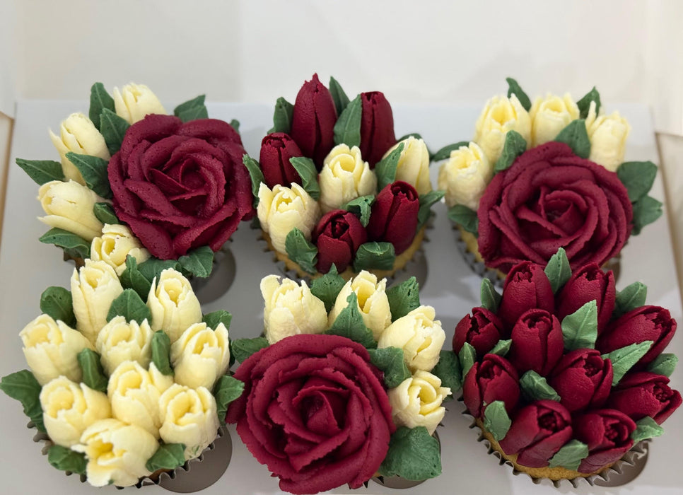 Roses and Tulip Cupcakes