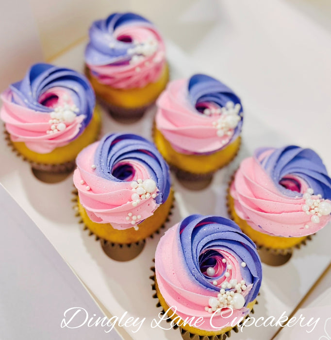 Pretty Purple and Pink Cupcakes